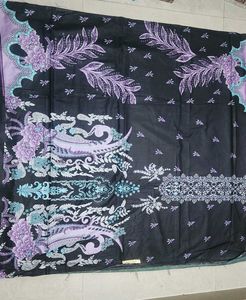 Elegant Black Printed Kurta Set material