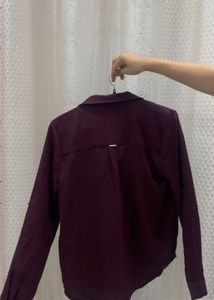 Elegant Burgundy Long Sleeve Top