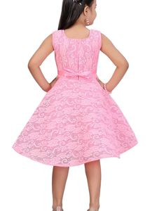 Aarika Pink Lace Fit &amp; Flare Dress