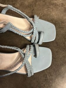 Light powdered blue heels