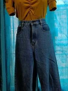 Wide Leg Denim Jeans