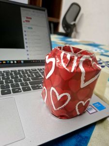 DIY Heart-Patterned Pen Holder