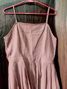 Brown Jumpsuit With straps