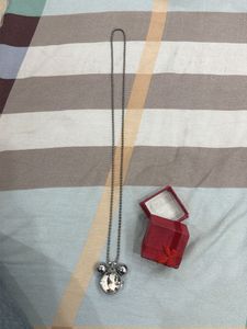 Mickey Mouse ek watch Pendant Necklace with Box
