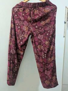 Floral Wine Coord Set – Kurta &amp; Pants