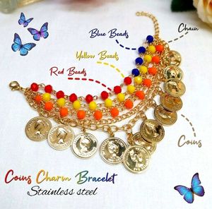 Aesthetic Multi-Layer Coin Charm Bracelets