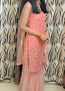 Sharara Suit (Pink)