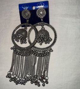 Boho Jhumka Hoop Earrings