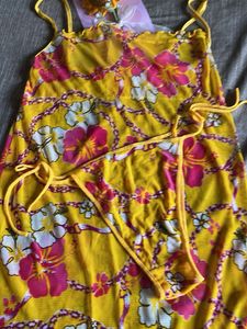 Yellow Floral Bikini Set