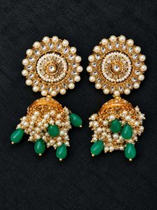 Beautiful Green Jhumka Earrings
