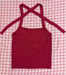 Ribbed Halter Neck  Top