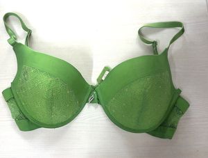 Green Lace Detail Padded Bra