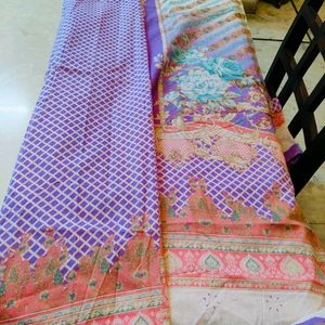 Elegant 💯% cotton unstiched suit , dress material