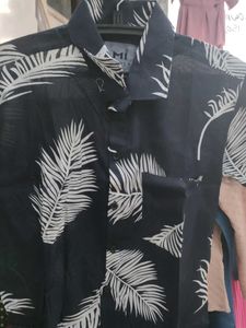 Leaf Print Casual Shirt