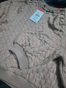 Zudio Textured Puff Sleeve Top (L)