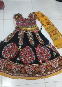 garba dress black colour teenagers girl
