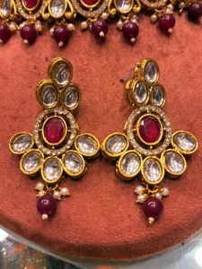 Exquisite Red Stone Jewellery Set