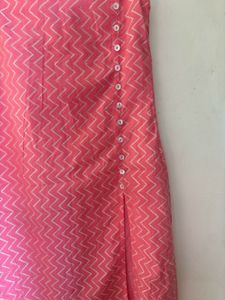 SRISHTI Pink Chevron Print Kurta