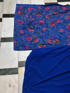 Vibrant Blue Embroidered Kurta Set