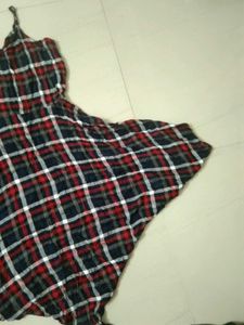 Red Plaid Spaghetti Strap dress