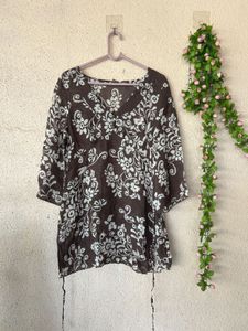 Bohemian Floral Print Tunic Top