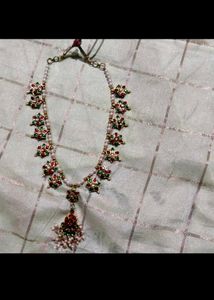 Exquisite Pearl and Gold Kundan Jewellery Set