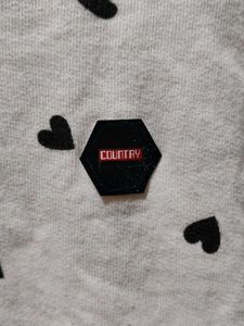 White Heart Print T-Shirt