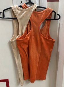 Orange And Cream Racerback Top Combo