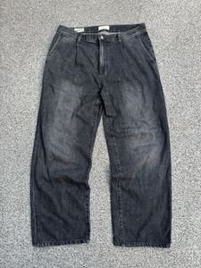 Womens Dark Wash Wide Leg Jeans