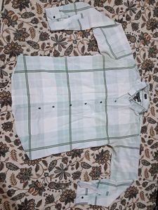 Pillburry White Checked Shirt