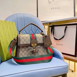 Gucci Bee Queen Top Handle Shoulder Bag