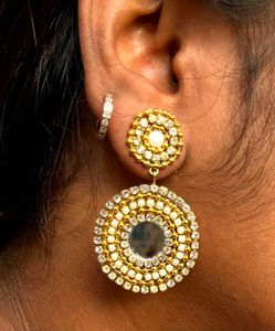 Glamorous Gold &amp; Pearl Earrings