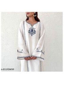White kashmiri  Kurta