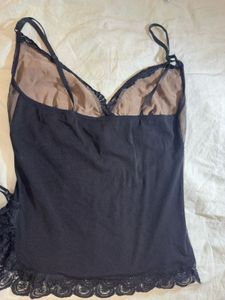 Sheer Black Lace Camisole Top