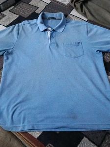 Men's Blue Polo Shirt with Pocket
