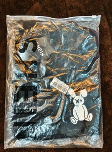 SHEIN Black Bunny Graphic T-Shirt &amp; Leopard Print