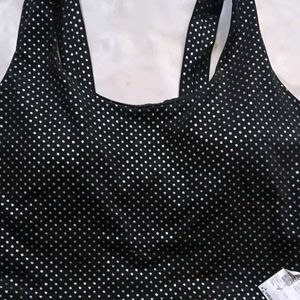 Sparkly Black Crop Top