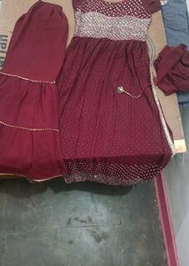 naira cut  Kurta Set with sharara