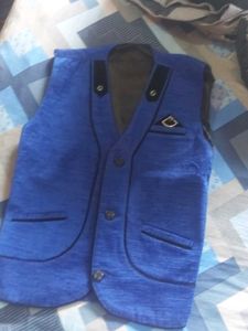 Blue Ethnic Waistcoat for Men
