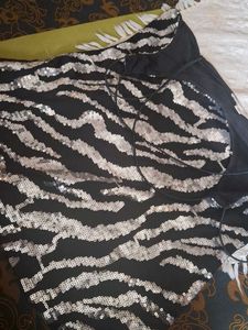 Sequin Zebra Print Cami Top