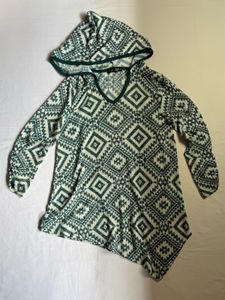 Hooded Geometric Print hoodie