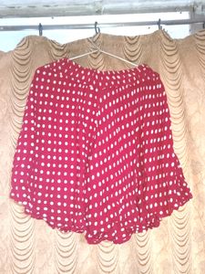 Red Polka Dot Skirt With Fril