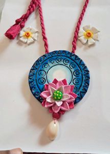 Handmade Acrylic Clay Necklace &amp; Earrings Set