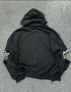 Black Graphic Hoodie with Tigger Print