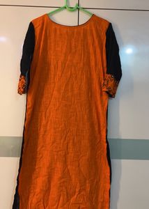 🔥BIG SALE 🔥Brand New Cotton Orange Kurti❤️😍