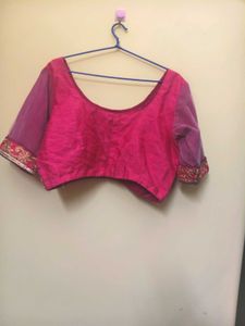 Peach Embroidered Blouse