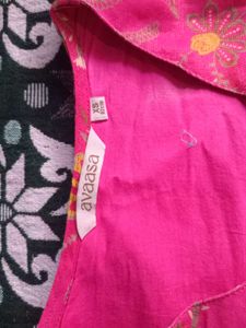 Pink Floral Print Kurta