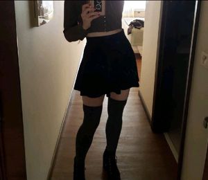 Black Flared Skirt