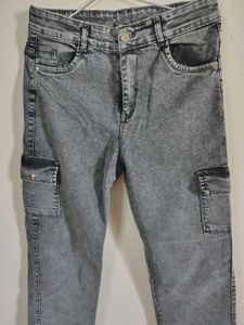 Grey Cargo Jeans [FREE DELIVERY CHARGES]