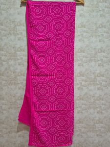 Elegant White &amp; Pink Embroidered Kurta